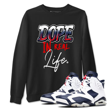 6s White And Midnight Navy shirts to match jordans Dope In Real Life sneaker match tees Air Jordan 6 White And Midnight Navy SNRT Sneaker Tees streetwear brand Black 1 unisex cotton tee