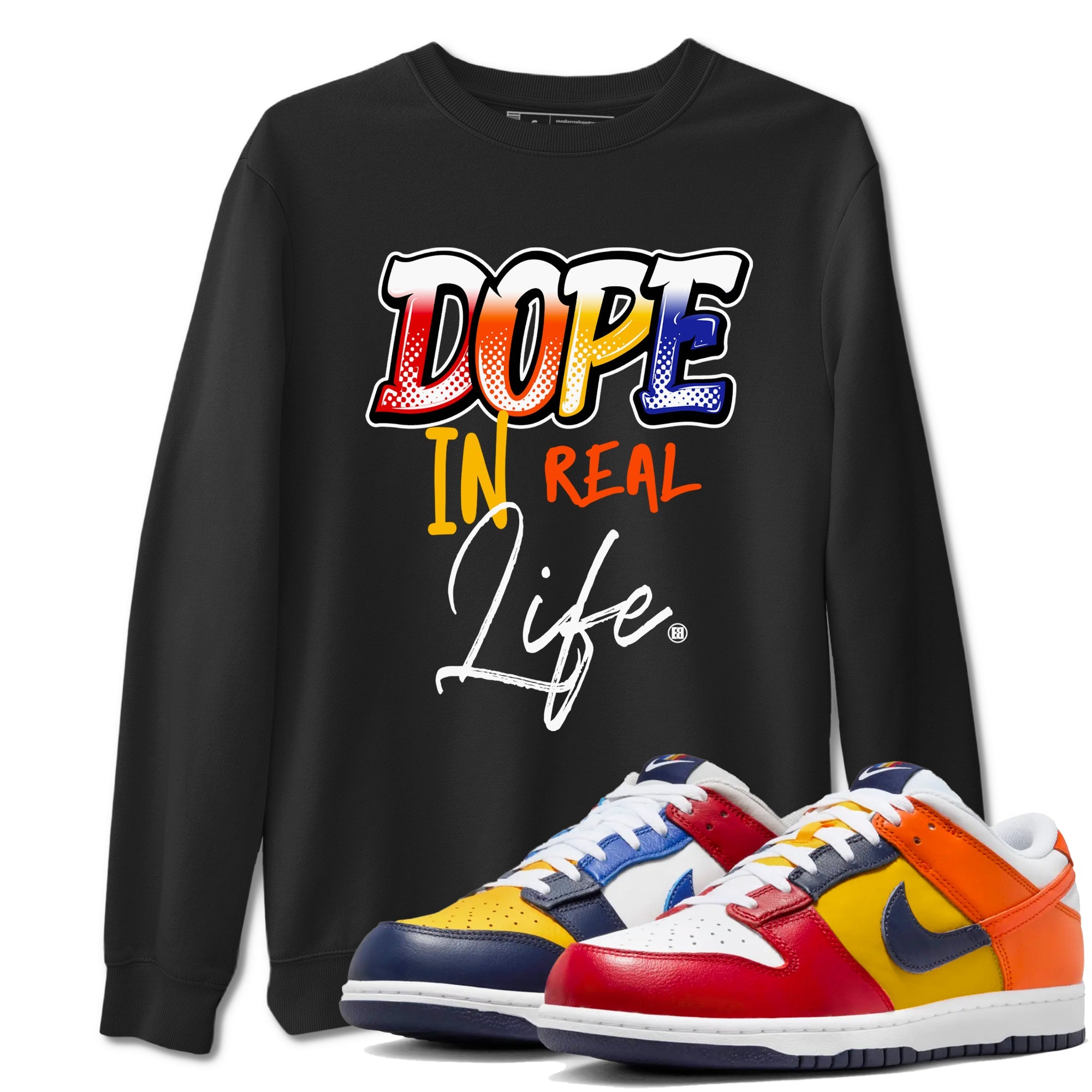 Dunk What The t shirts to match sneakers Dope In Real Life sneaker match tees Dunk Low CO.JP What The shirt SNRT Sneaker Tees unisex cotton Black 1 shirts