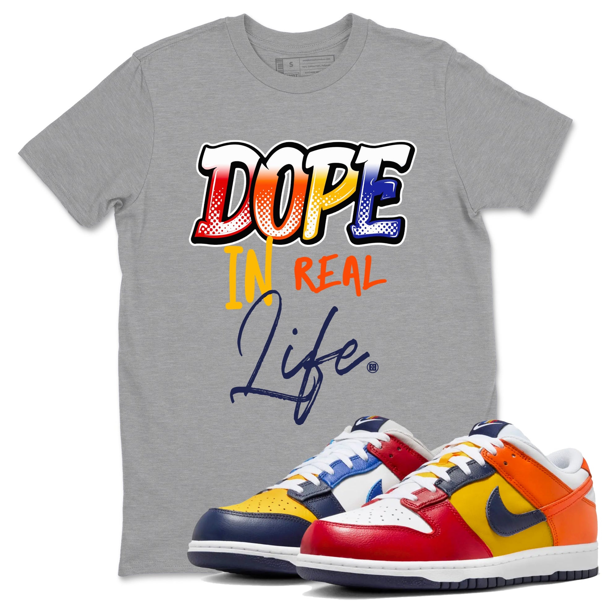 Dunk What The t shirts to match sneakers Dope In Real Life sneaker match tees Dunk Low CO.JP What The shirt SNRT Sneaker Tees unisex cotton Heather Grey 1 shirts