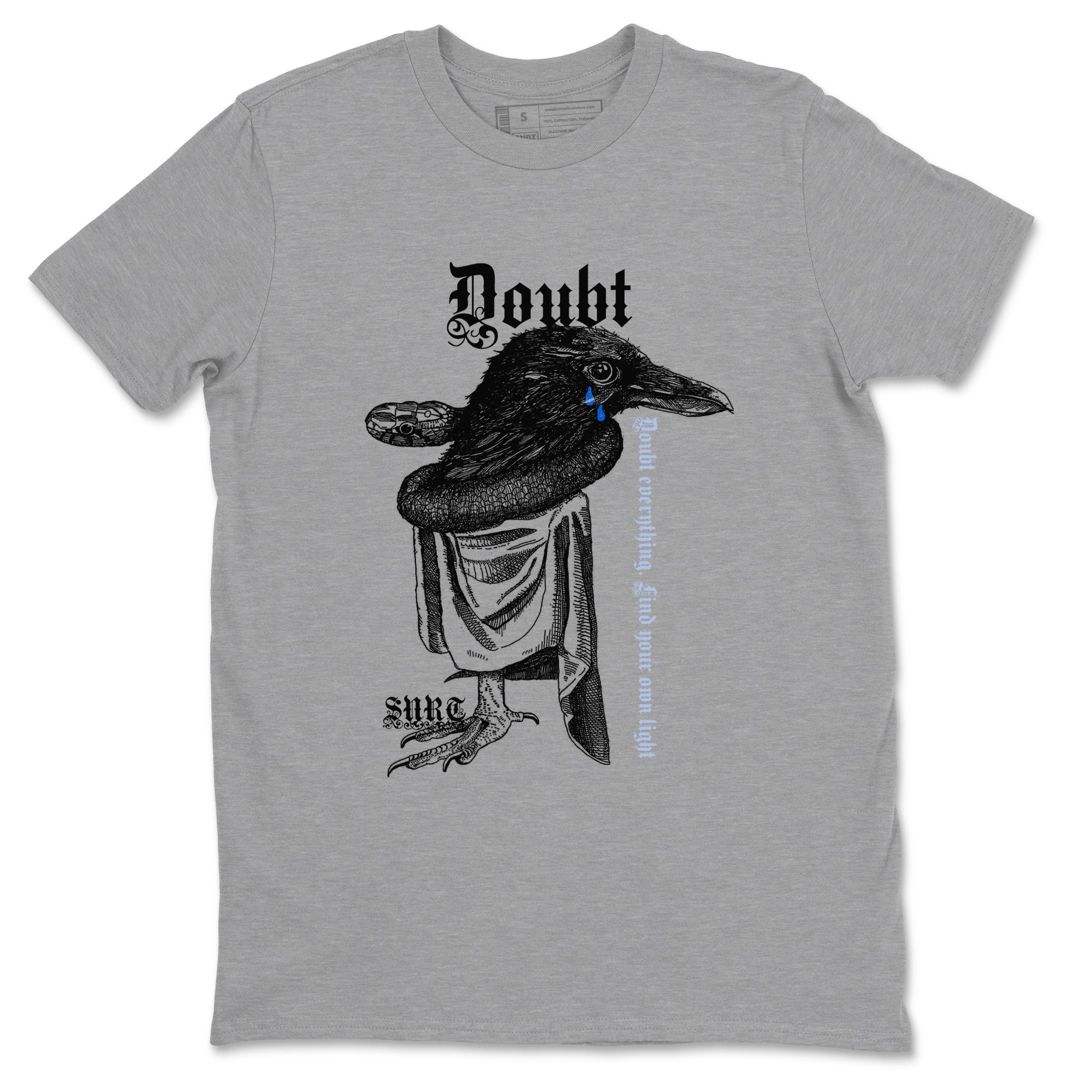 11s Low Space shirt to match jordans Doubt Everything sneaker tees Air Jordan 11 Low Space SNRT Sneaker Release Tees unisex cotton Heather Grey 2 crew neck shirt