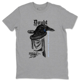 11s Low Space shirt to match jordans Doubt Everything sneaker tees Air Jordan 11 Low Space SNRT Sneaker Release Tees unisex cotton Heather Grey 2 crew neck shirt