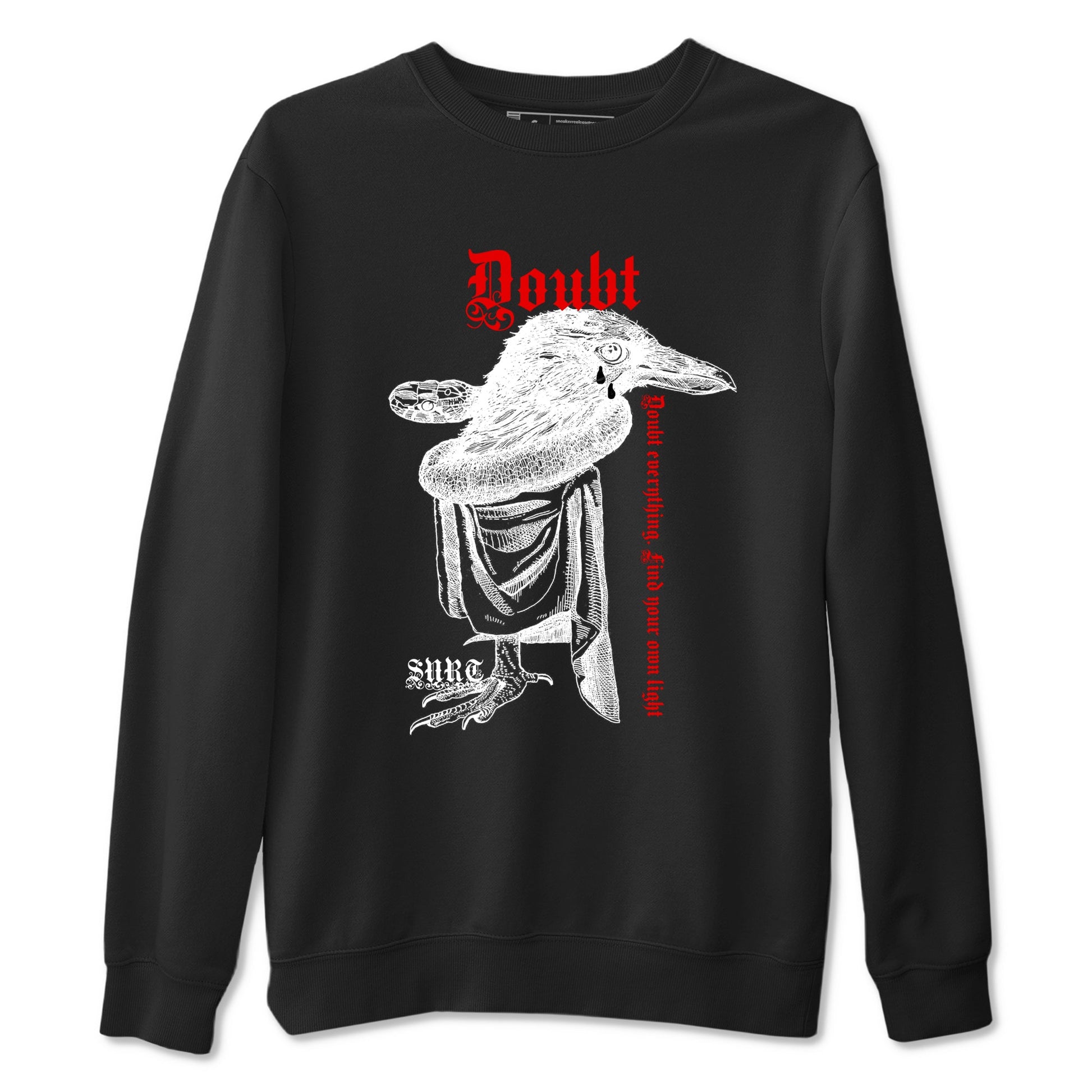 Air Jordan 12 Red Taxi shirts to match jordans Doubt Everything sneaker match tees 12s Red Taxi SNRT sneaker release Tees unisex cotton Black 2 crew neck shirt