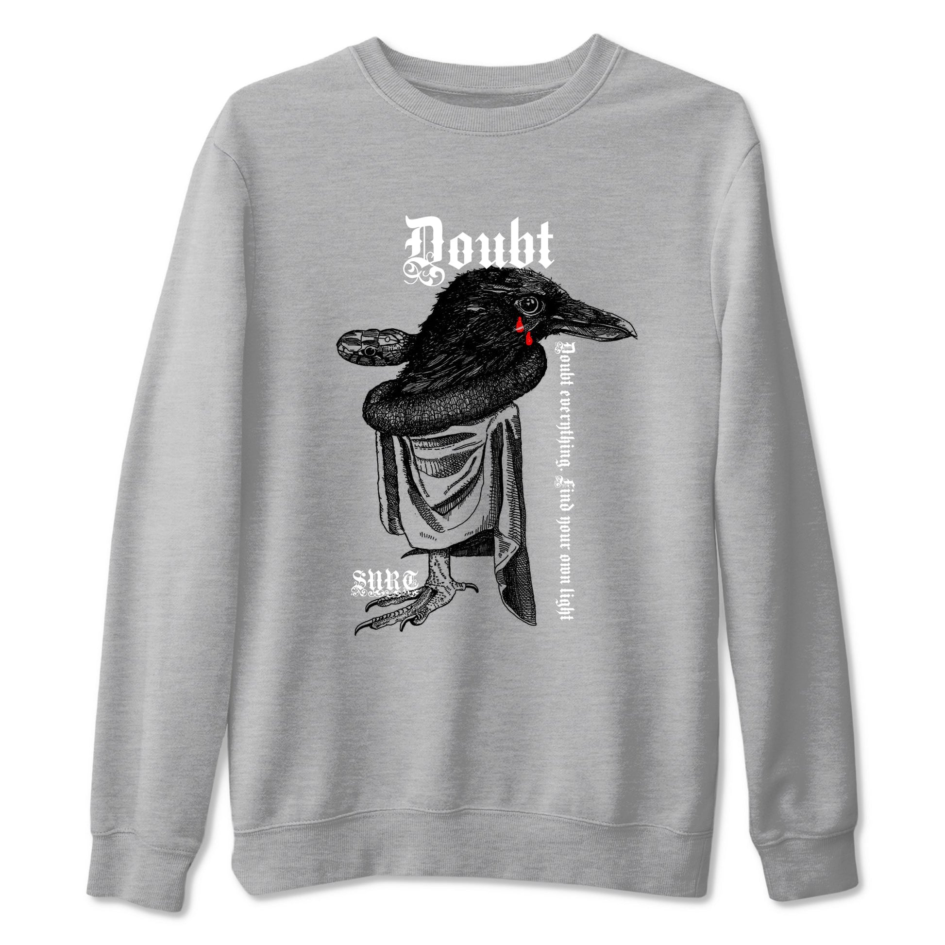 Air Jordan 12 Red Taxi shirts to match jordans Doubt Everything sneaker match tees 12s Red Taxi SNRT sneaker release Tees unisex cotton Heather Grey 2 crew neck shirt
