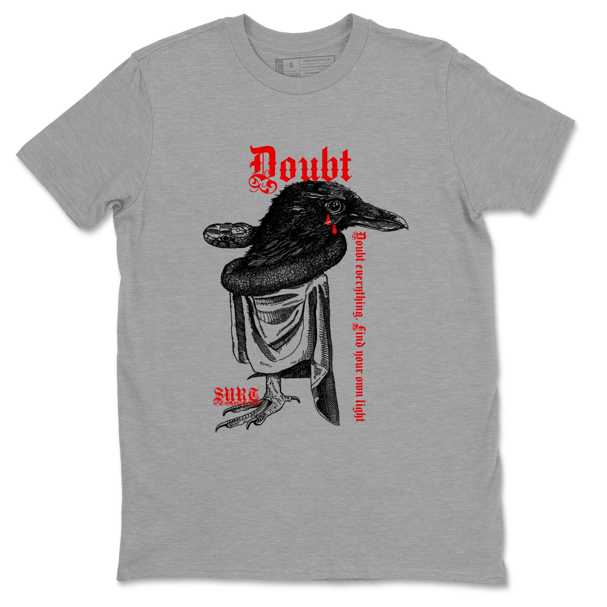 Air Jordan 12 Red Taxi shirts to match jordans Doubt Everything sneaker match tees 12s Red Taxi SNRT sneaker release Tees unisex cotton Heather Grey 2 crew neck shirt