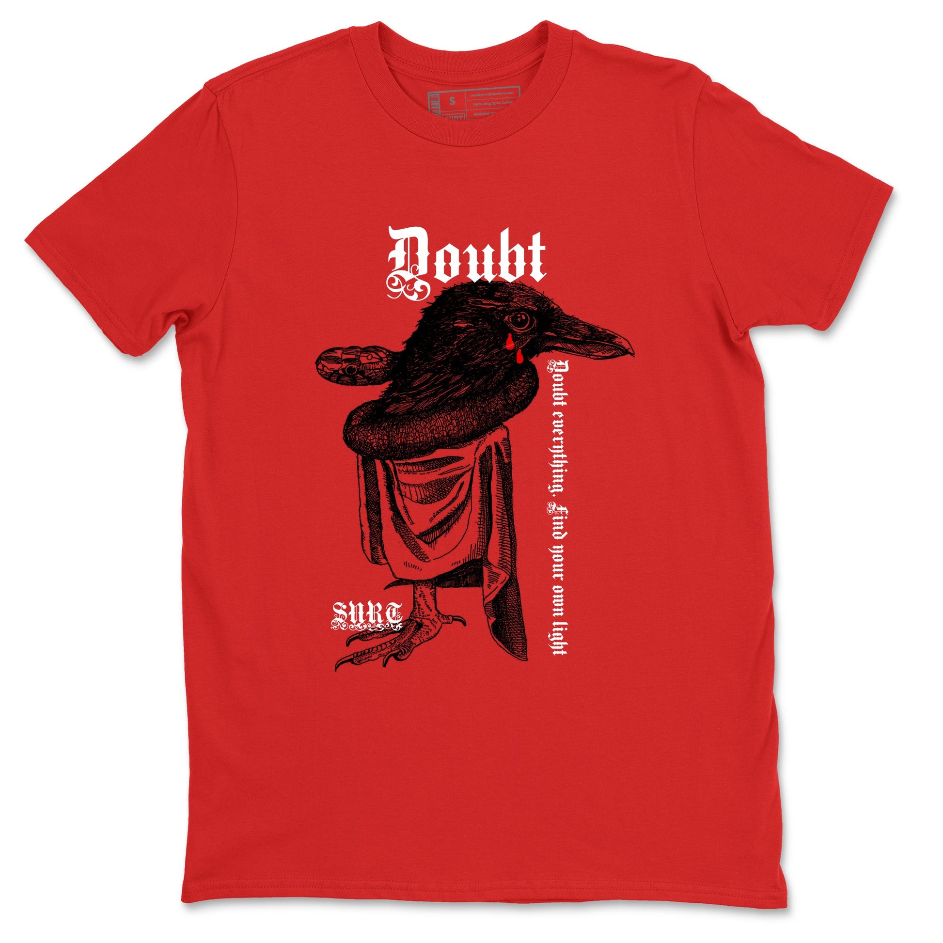Air Jordan 12 Red Taxi shirts to match jordans Doubt Everything sneaker match tees 12s Red Taxi SNRT sneaker release Tees unisex cotton Red 2 crew neck shirt