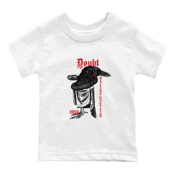 Air Jordan 14 Black Toe t shirts to match sneakers Doubt Everything sneaker match tees 14s Black Toe sneaker match tee SNRT Sneaker Tees Youth Baby White 2 tee