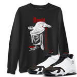 Air Jordan 14 Black Toe t shirts to match sneakers Doubt Everything sneaker match tees 14s Black Toe sneaker match tee SNRT Sneaker Tees unisex cotton Black 1 shirts