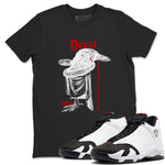 Air Jordan 14 Black Toe t shirts to match sneakers Doubt Everything sneaker match tees 14s Black Toe sneaker match tee SNRT Sneaker Tees unisex cotton Black 1 shirts