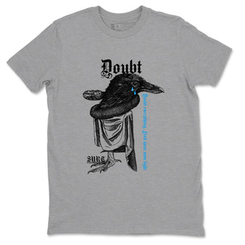 4s Military Blue shirt to match jordans Doubt Everything sneaker tees Air Jordan 4 Military Blue SNRT Sneaker Release Tees unisex cotton Heather Grey 2 crew neck shirt