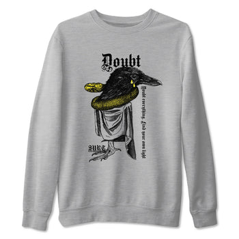 AJ4 Vivid Sulfur shirt to match jordans Doubt Everything sneaker tees Air Jordan 4 Vivid Sulfur SNRT Sneaker Release Tees unisex cotton Heather Grey 2 crew neck shirt