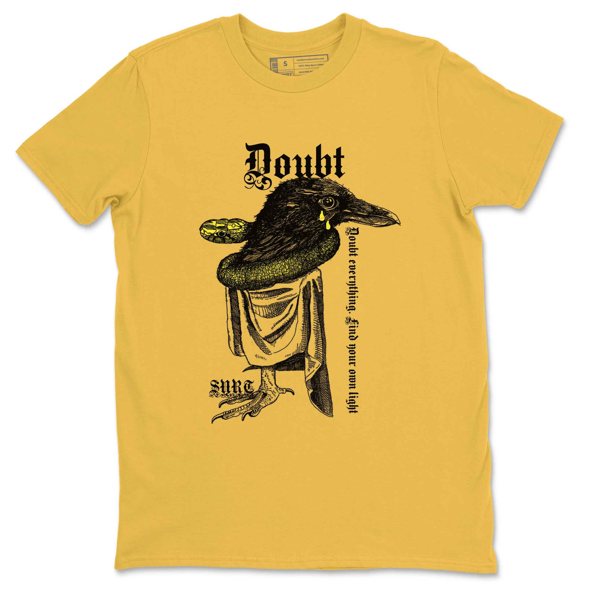 AJ4 Vivid Sulfur shirt to match jordans Doubt Everything sneaker tees Air Jordan 4 Vivid Sulfur SNRT Sneaker Release Tees unisex cotton Daisy 2 crew neck shirt
