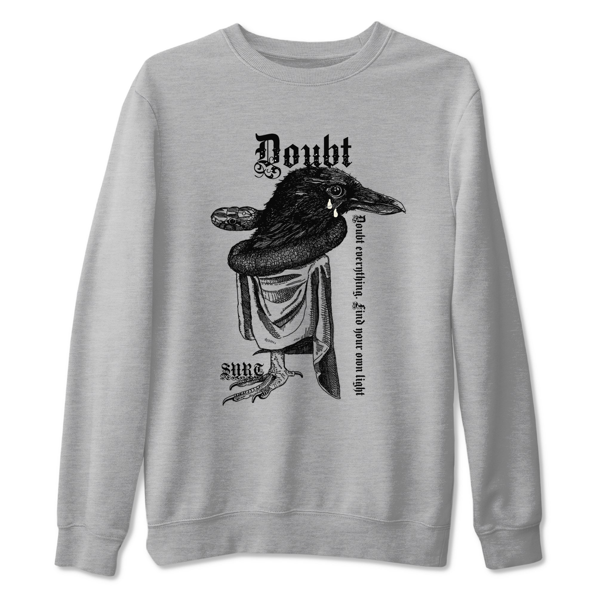5s Sail shirt to match jordans Doubt Everything sneaker tees Air Jordan 5 Sail SNRT Sneaker Release Tees unisex cotton Heather Grey 2 crew neck shirt
