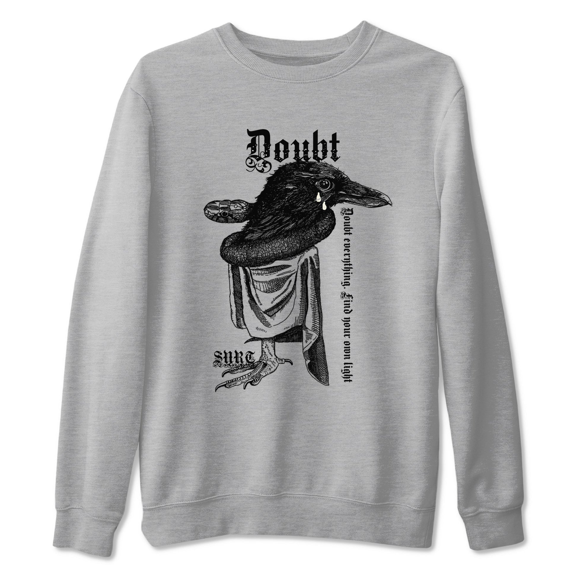 5s Sail shirt to match jordans Doubt Everything sneaker tees Air Jordan 5 Sail SNRT Sneaker Release Tees unisex cotton Heather Grey 2 crew neck shirt