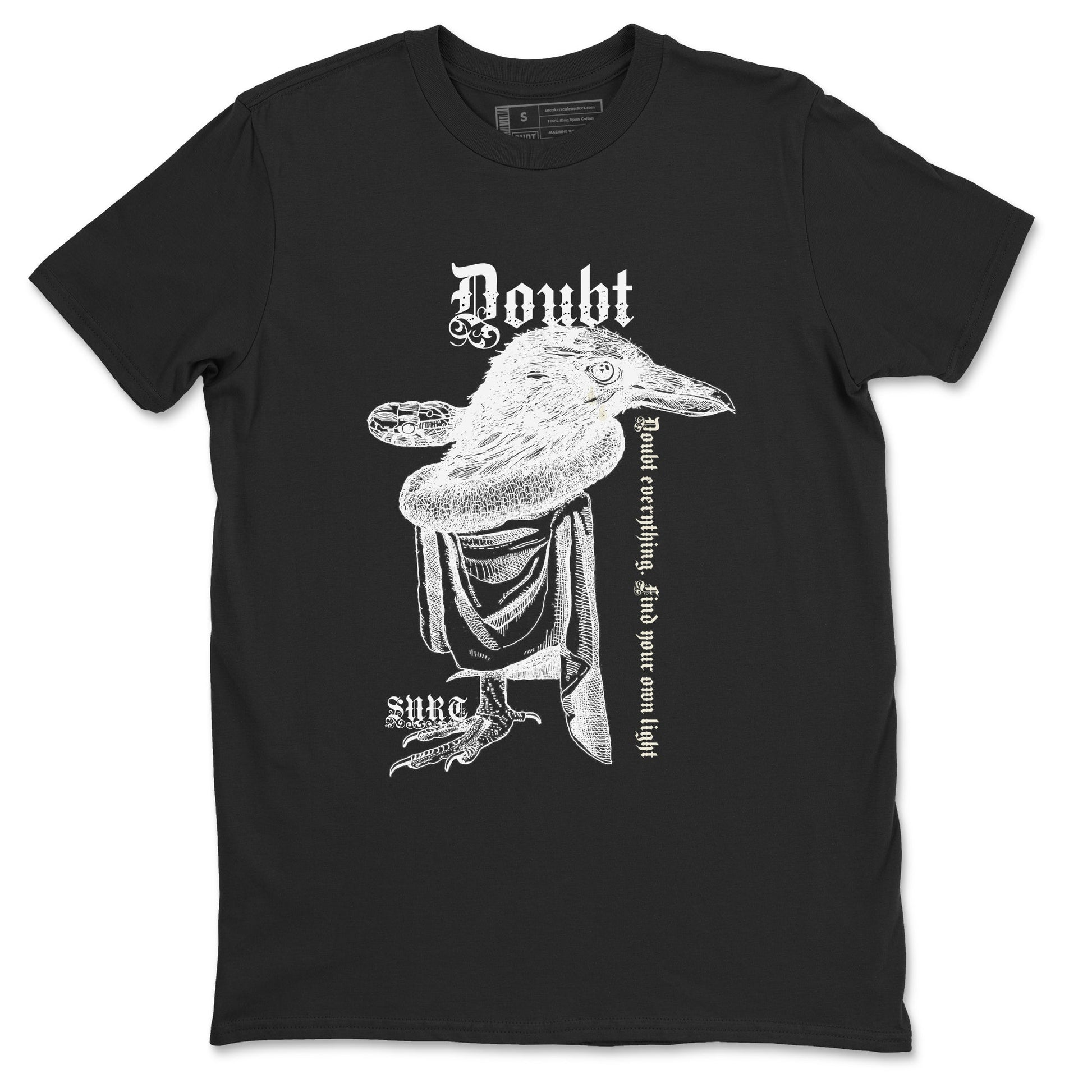 5s Sail shirt to match jordans Doubt Everything sneaker tees Air Jordan 5 Sail SNRT Sneaker Release Tees unisex cotton Black 2 crew neck shirt