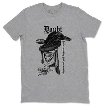 5s Sail shirt to match jordans Doubt Everything sneaker tees Air Jordan 5 Sail SNRT Sneaker Release Tees unisex cotton Heather Grey 2 crew neck shirt