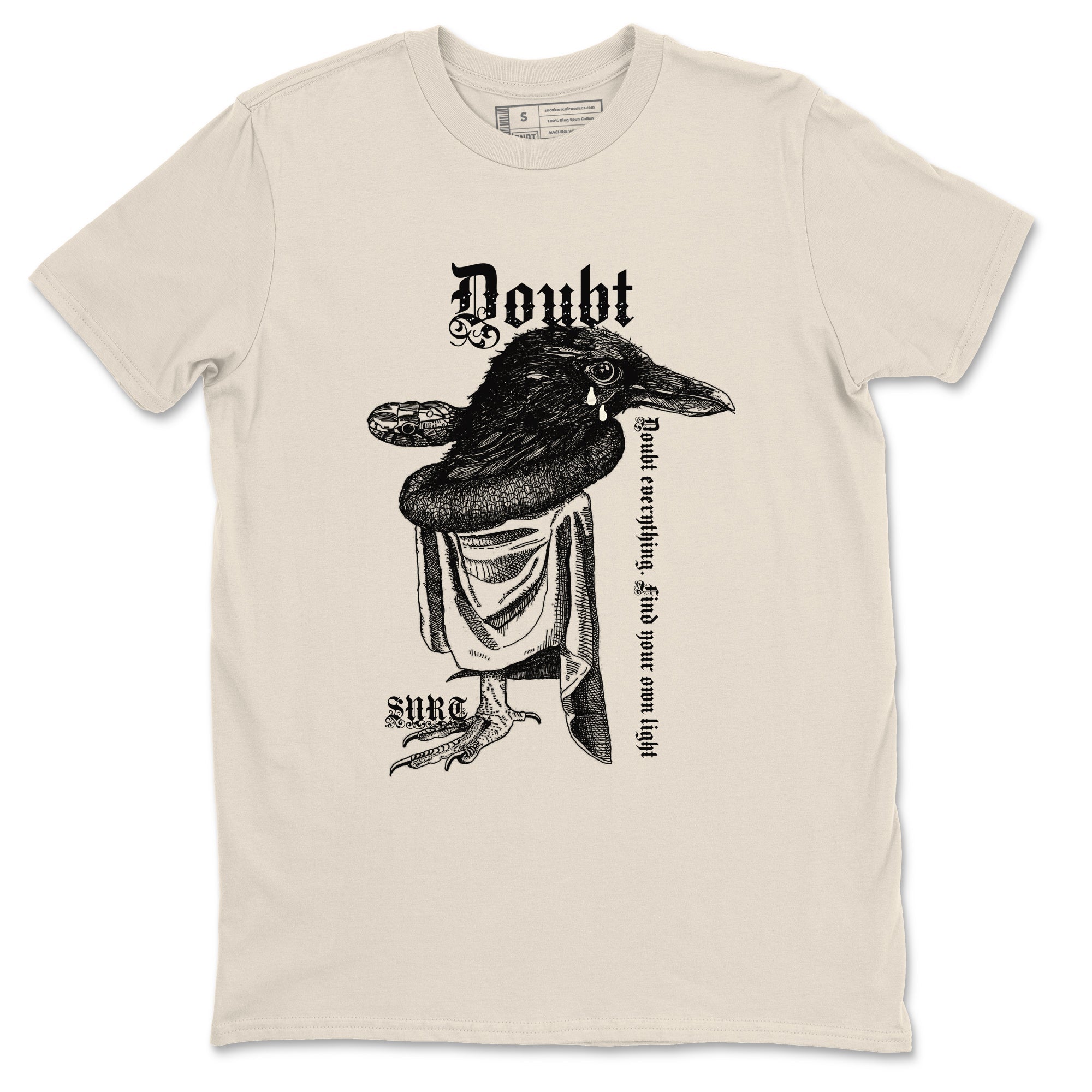 5s Sail shirt to match jordans Doubt Everything sneaker tees Air Jordan 5 Sail SNRT Sneaker Release Tees unisex cotton Natural 2 crew neck shirt