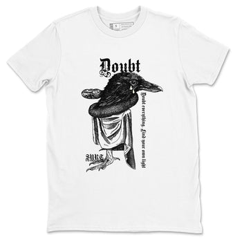 5s Sail shirt to match jordans Doubt Everything sneaker tees Air Jordan 5 Sail SNRT Sneaker Release Tees unisex cotton White 2 crew neck shirt