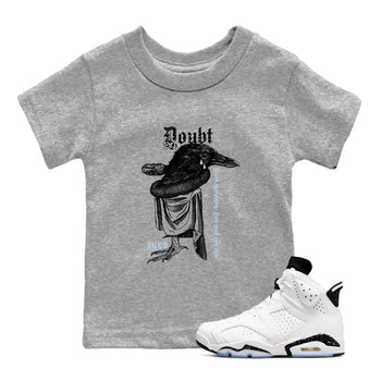 6s White Black shirt to match jordans Doubt Everything sneaker tees Air Jordan 6 White Black SNRT sneaker release tees baby toddler Heather Grey 1 cotton Shirt