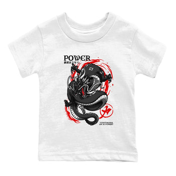Jordan 1 Retro High OG Black Toe Reimagined t shirts to match sneakers Dragon Power sneaker match tees AJ1 Black Toe Reimagined tee SNRT Sneaker Tees Youth Baby White 2 tee