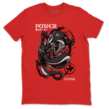 Jordan 1 Retro High OG Black Toe Reimagined t shirts to match sneakers Dragon Power sneaker match tees AJ1 Black Toe Reimagined tee SNRT Sneaker Tees unisex cotton Red 2 shirts