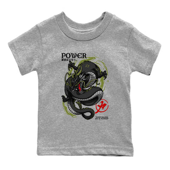 Jordan 1 Olive t shirts to match sneakers Dragon Power sneaker match tees Air Jordan 1 Low x Travis Scott Reverse Olive tee SNRT Sneaker Tees Youth Baby Heather Grey 2 tee