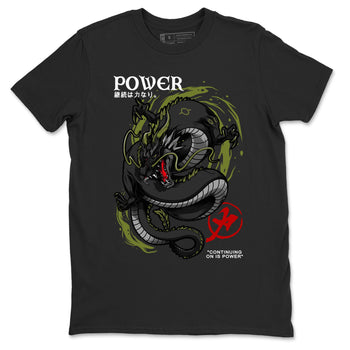 Jordan 1 Olive t shirts to match sneakers Dragon Power sneaker match tees Air Jordan 1 Low x Travis Scott Reverse Olive tee SNRT Sneaker Tees unisex cotton Black 2 shirts