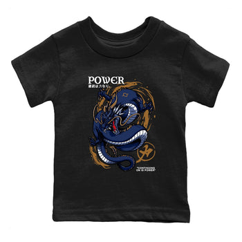 Air Jordan 13 Retro Midnight Navy t shirts to match sneakers Dragon Power sneaker match tees 13s Midnight Navy tee SNRT Sneaker Tees Youth Baby Black 2 tee