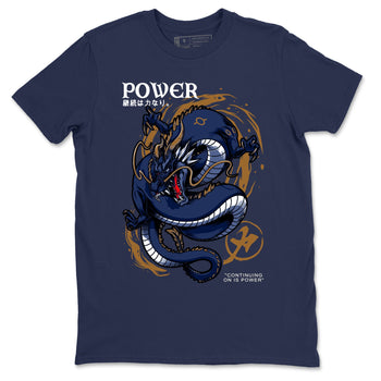 Air Jordan 13 Retro Midnight Navy t shirts to match sneakers Dragon Power sneaker match tees 13s Midnight Navy tee SNRT Sneaker Tees unisex cotton Navy 2 shirts