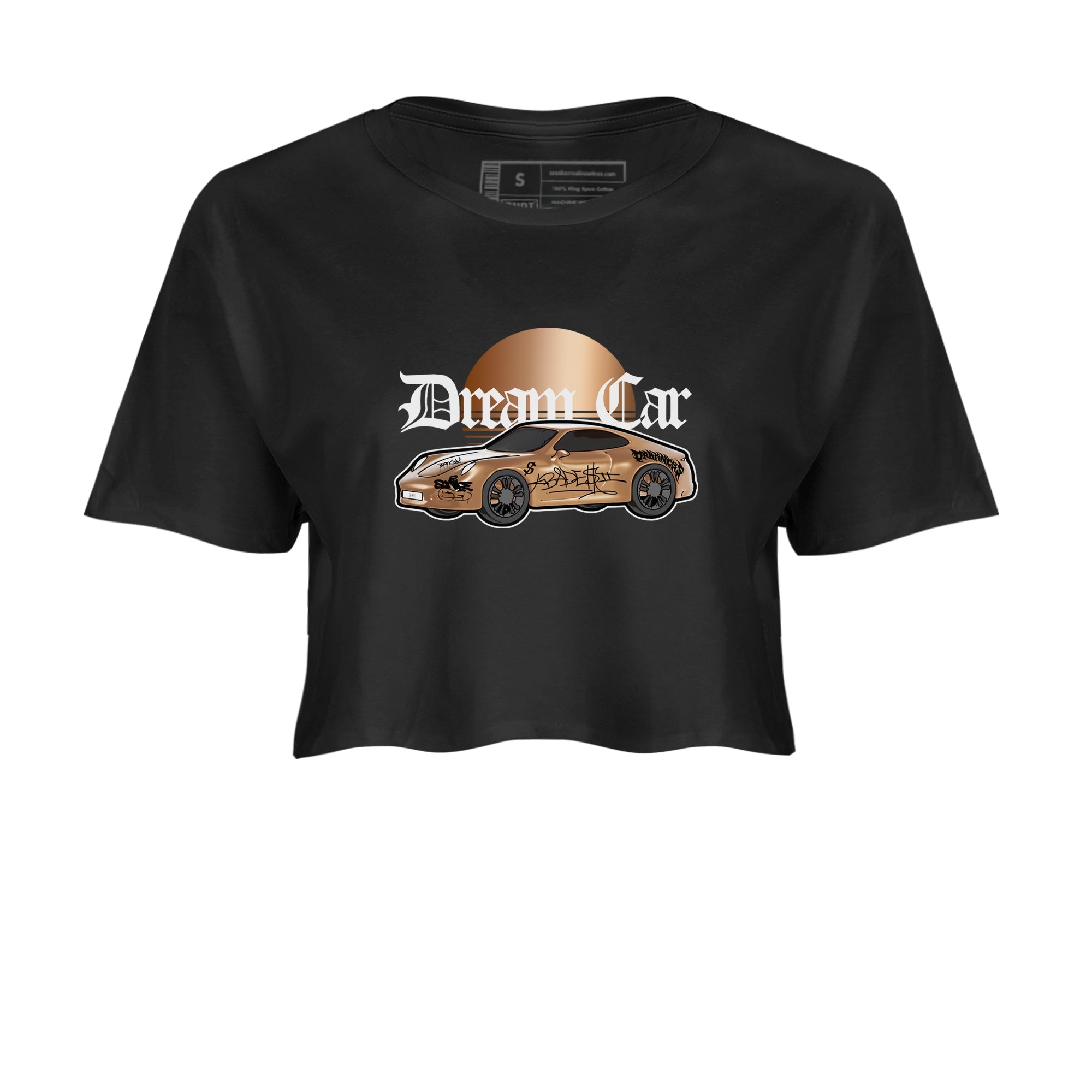 Foams One Metallic Copper shirts to match jordans Dream Car sneaker match tees Air Foamposite One Metallic Copper match shoes to clothes SNRT Sneaker Tees unisex cotton Black 2 crop tee