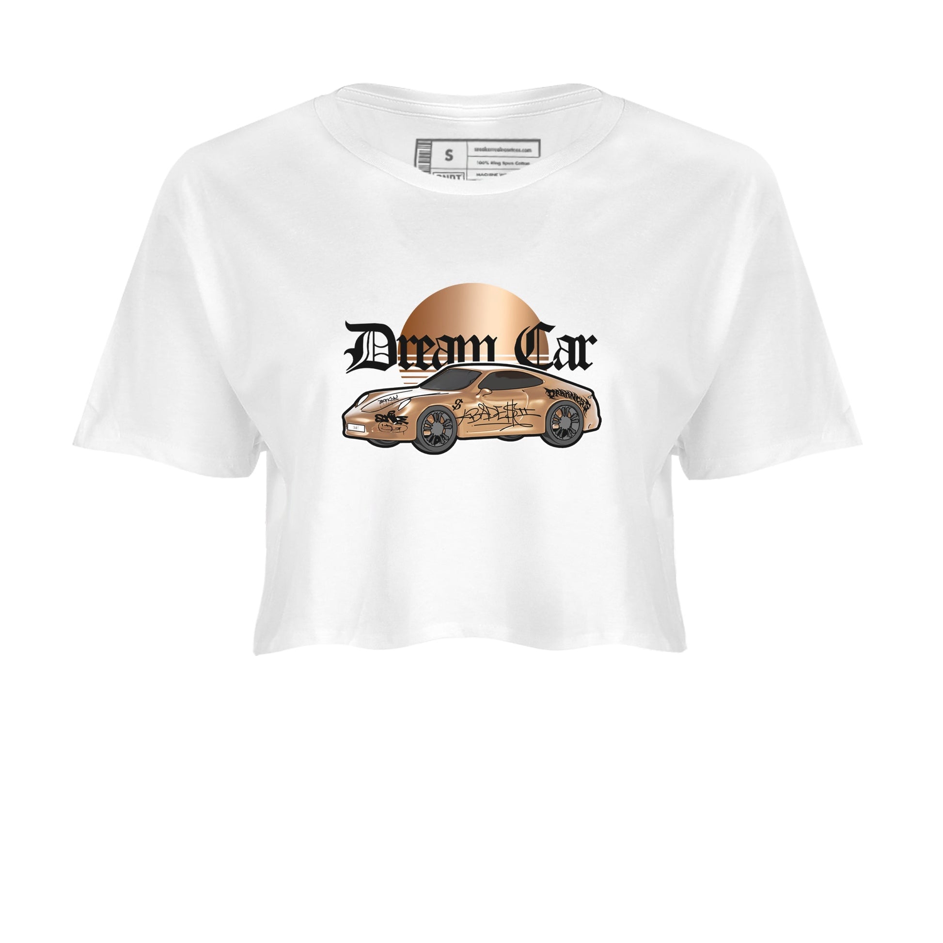 Foams One Metallic Copper shirts to match jordans Dream Car sneaker match tees Air Foamposite One Metallic Copper match shoes to clothes SNRT Sneaker Tees unisex cotton White 2 crop tee