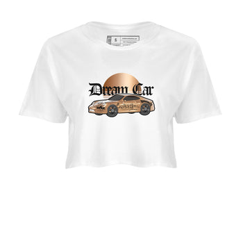 Foams One Metallic Copper shirts to match jordans Dream Car sneaker match tees Air Foamposite One Metallic Copper match shoes to clothes SNRT Sneaker Tees unisex cotton White 2 crop tee