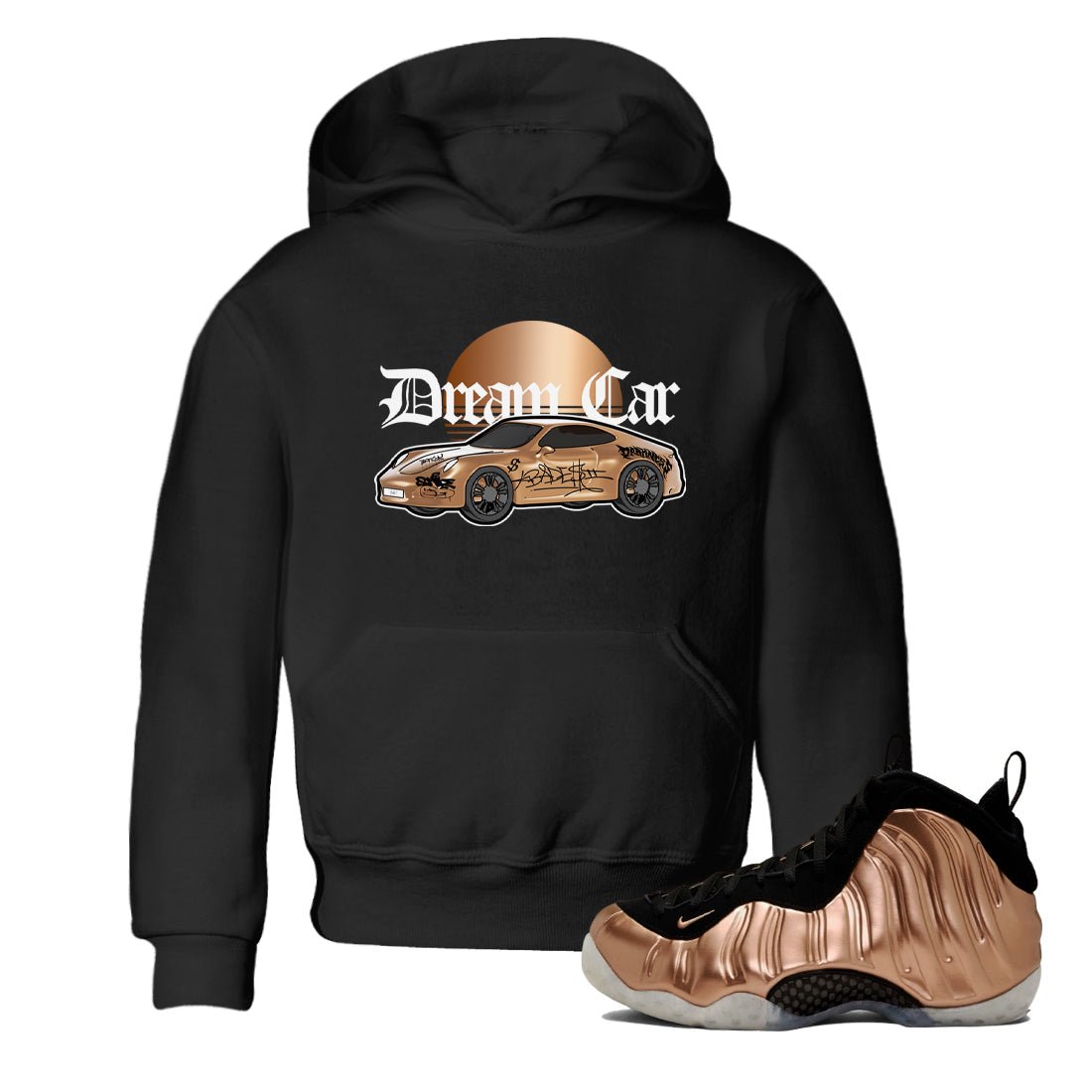 Foams One Metallic Copper shirts to match jordans Dream Car sneaker match tees Air Foamposite One Metallic Copper match shoes to clothes SNRT Sneaker Tees Youth Baby Black 1 tee
