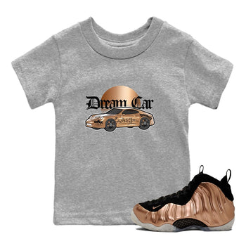 Foams One Metallic Copper shirts to match jordans Dream Car sneaker match tees Air Foamposite One Metallic Copper match shoes to clothes SNRT Sneaker Tees Youth Baby Heather Grey 1 tee