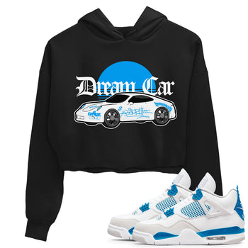 Air Jordan 4 Industrial Blue shirt to match jordans Dream Car sneaker tees Air Jordan 4 Military Blue SNRT Sneaker Release Tees Black 1 crop length shirt