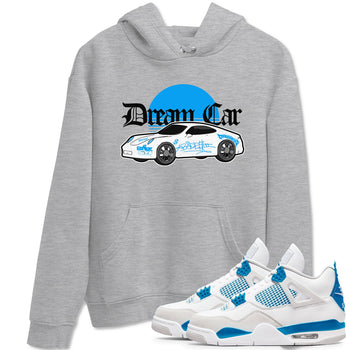 Air Jordan 4 Industrial Blue shirt to match jordans Dream Car sneaker tees Air Jordan 4 Military Blue SNRT Sneaker Release Tees unisex cotton Heather Grey 1 crew neck shirt