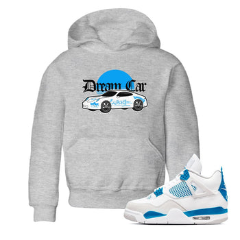 Air Jordan 4 Industrial Blue shirt to match jordans Dream Car sneaker tees Air Jordan 4 Military Blue SNRT sneaker release tees baby toddler Heather Grey 1 cotton Shirt