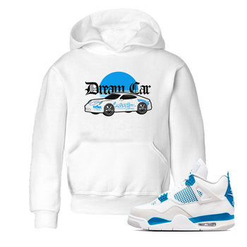 Air Jordan 4 Industrial Blue shirt to match jordans Dream Car sneaker tees Air Jordan 4 Military Blue SNRT sneaker release tees baby toddler White 1 cotton Shirt