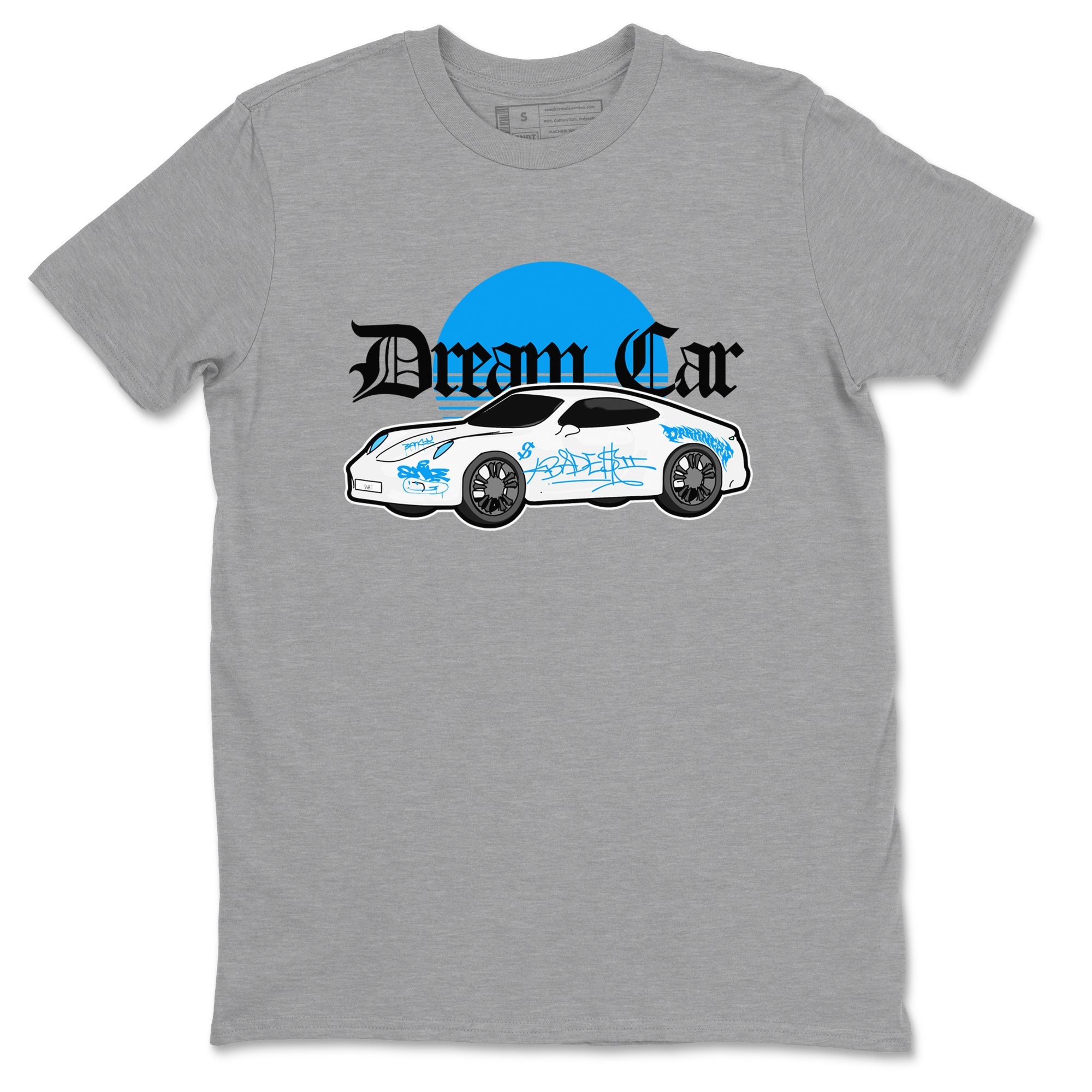 Air Jordan 4 Industrial Blue shirt to match jordans Dream Car sneaker tees Air Jordan 4 Military Blue SNRT Sneaker Release Tees unisex cotton Heather Grey 2 crew neck shirt