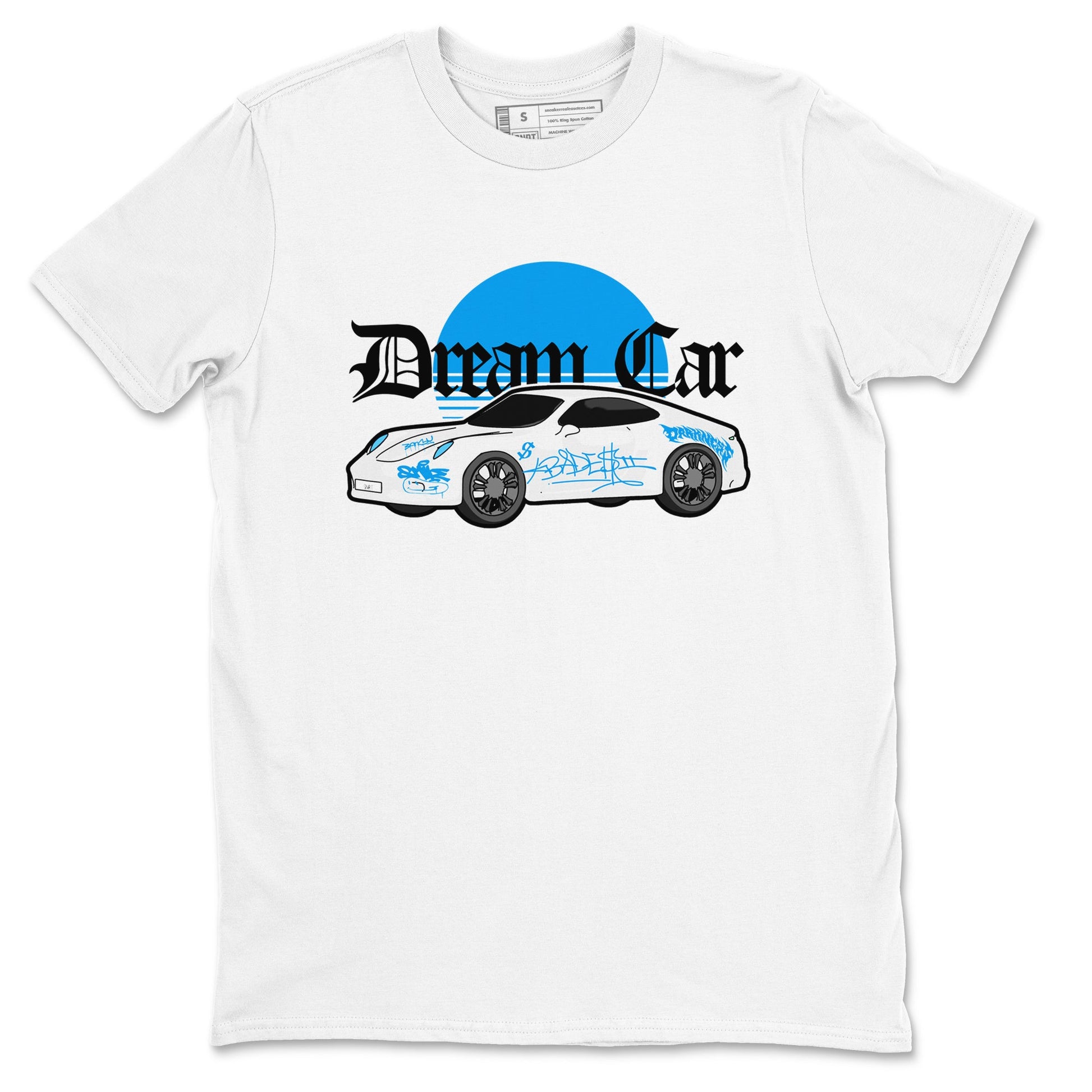 Air Jordan 4 Industrial Blue shirt to match jordans Dream Car sneaker tees Air Jordan 4 Military Blue SNRT Sneaker Release Tees unisex cotton White 2 crew neck shirt