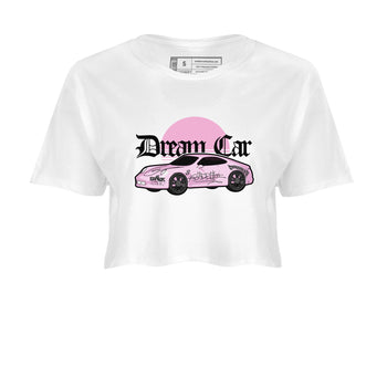 4s Retro Orchid shirts to match jordans Dream Car sneaker match tees Air Jordan 4 WMNS Orchid match shoes to clothes SNRT Sneaker Tees unisex cotton White 2 crop tee