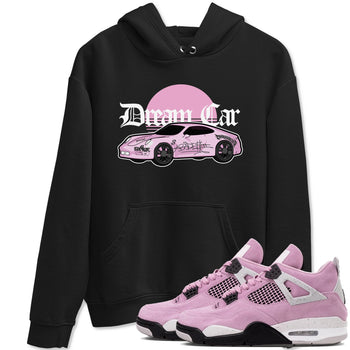4s Retro Orchid shirts to match jordans Dream Car sneaker match tees Air Jordan 4 WMNS Orchid match shoes to clothes SNRT Sneaker Tees unisex cotton Black 1 shirts