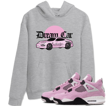 4s Retro Orchid shirts to match jordans Dream Car sneaker match tees Air Jordan 4 WMNS Orchid match shoes to clothes SNRT Sneaker Tees unisex cotton Heather Grey 1 shirts