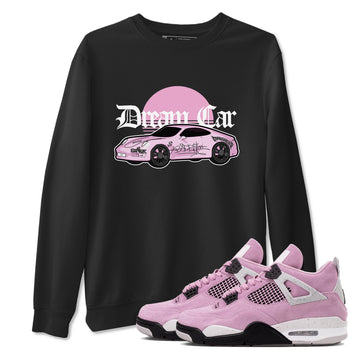 4s Retro Orchid shirts to match jordans Dream Car sneaker match tees Air Jordan 4 WMNS Orchid match shoes to clothes SNRT Sneaker Tees unisex cotton Black 1 shirts