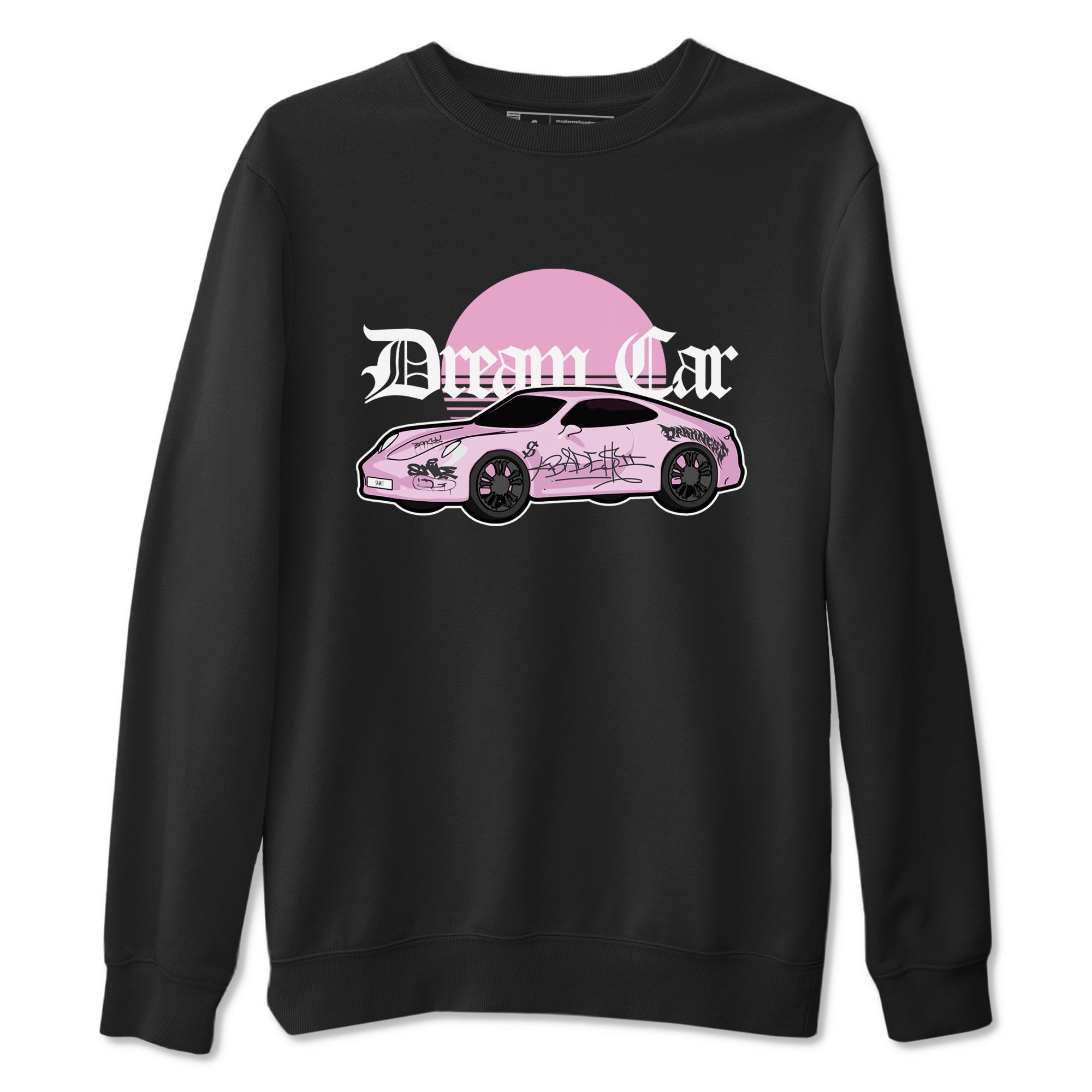 4s Retro Orchid shirts to match jordans Dream Car sneaker match tees Air Jordan 4 WMNS Orchid match shoes to clothes SNRT Sneaker Tees unisex cotton Black 2 shirts