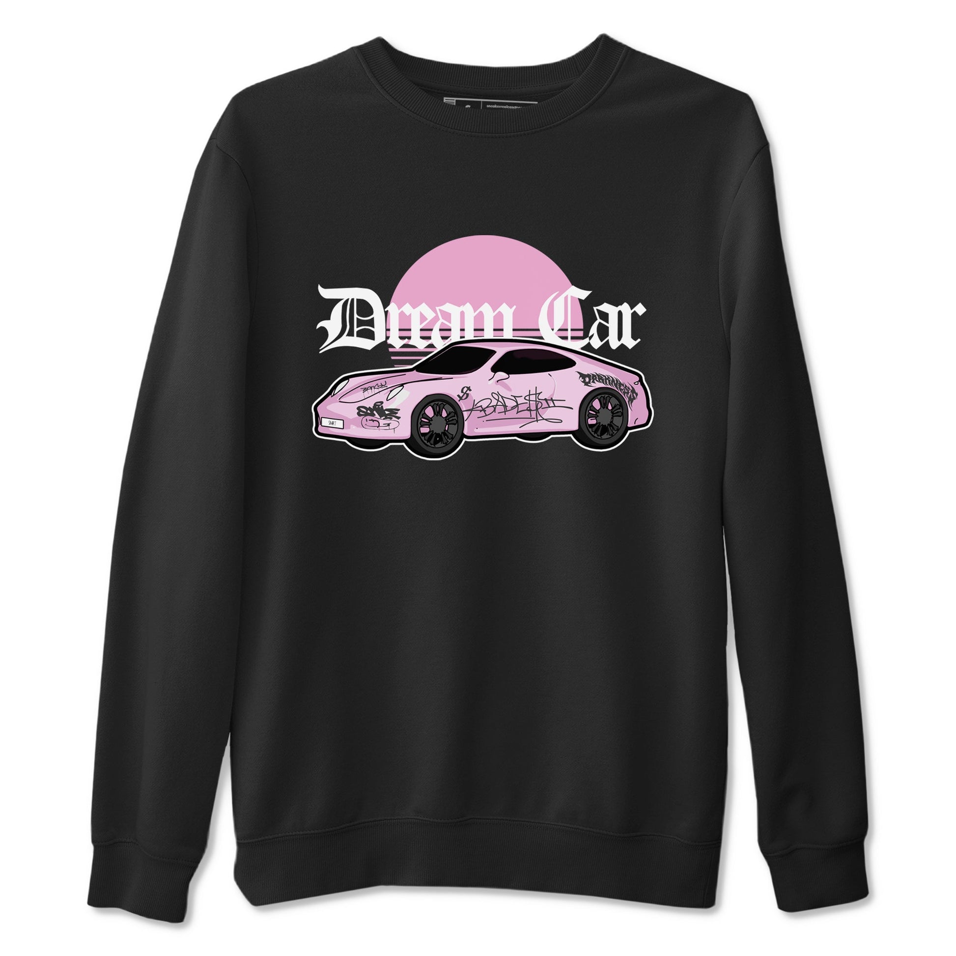 4s Retro Orchid shirts to match jordans Dream Car sneaker match tees Air Jordan 4 WMNS Orchid match shoes to clothes SNRT Sneaker Tees unisex cotton Black 2 shirts