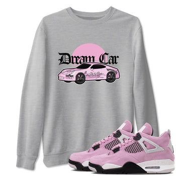 4s Retro Orchid shirts to match jordans Dream Car sneaker match tees Air Jordan 4 WMNS Orchid match shoes to clothes SNRT Sneaker Tees unisex cotton Heather Grey 1 shirts