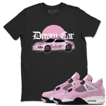 4s Retro Orchid shirts to match jordans Dream Car sneaker match tees Air Jordan 4 WMNS Orchid match shoes to clothes SNRT Sneaker Tees unisex cotton Black 1 shirts