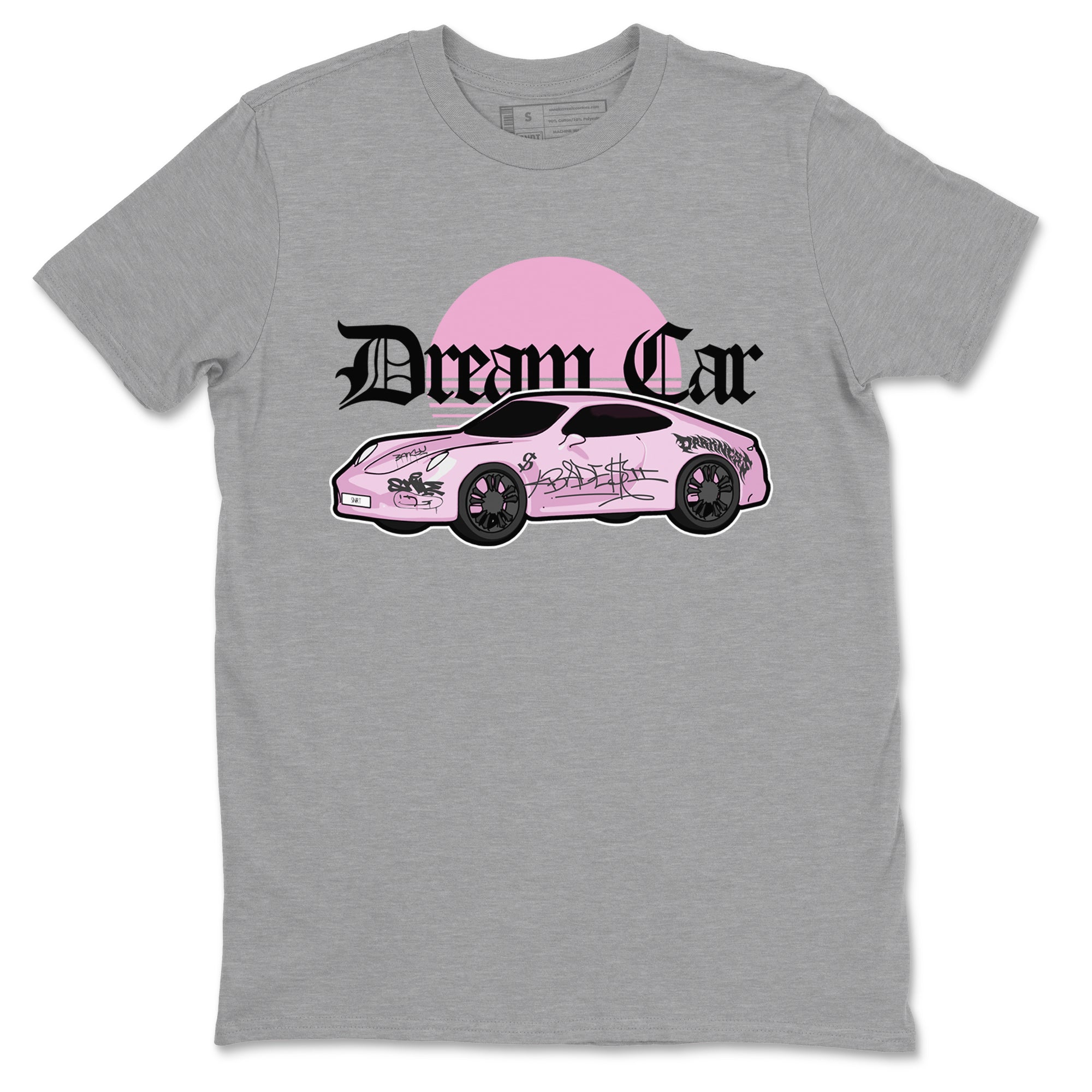 4s Retro Orchid shirts to match jordans Dream Car sneaker match tees Air Jordan 4 WMNS Orchid match shoes to clothes SNRT Sneaker Tees unisex cotton Heather Grey 2 shirts