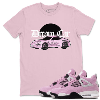 4s Retro Orchid shirts to match jordans Dream Car sneaker match tees Air Jordan 4 WMNS Orchid match shoes to clothes SNRT Sneaker Tees unisex cotton Pink 1 shirts