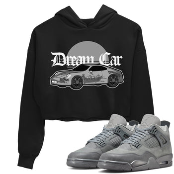 4s Wet Cement shirts to match jordans Dream Car sneaker match tees Air Jordan 4 SE Wet Cement SNRT Sneaker Release Tees unisex cotton Black 1 Crop Shirts